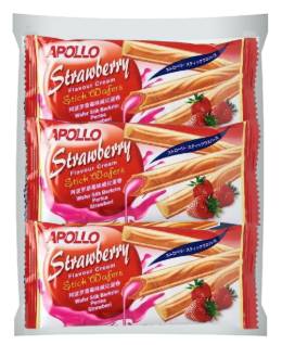 APOLLO STRAWBERRY FLAV STICK WAFERS 12 X 11G (132G) 1042M