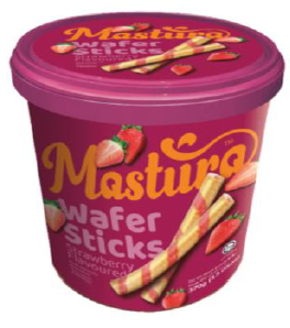 MASTURA WAFER STICKS 370G STRAWBERRY