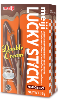 MEIJI LUCKY STICK 45G DOUBLE CREAM