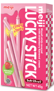 MEIJI LUCKY STICK 45G STRAWBERRY