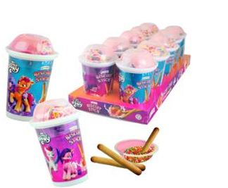 MY LITTLE PONY BISCUIT STICK CUP STRAWBERRY SPRINKLES B-CUP-351-MLS 35G