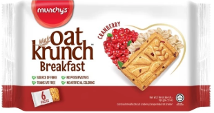 OAT KRUNCH BREAKFAST 6 X 32G (192G) CRANBERRY